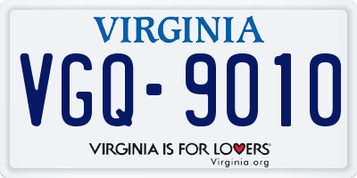 VA license plate VGQ9010