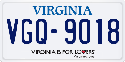 VA license plate VGQ9018