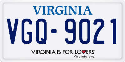 VA license plate VGQ9021