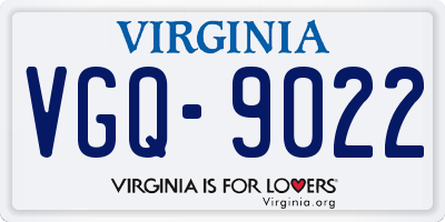 VA license plate VGQ9022