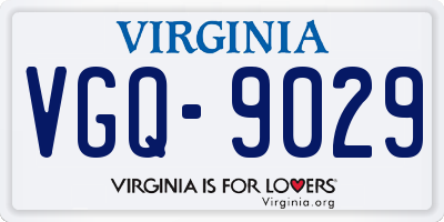 VA license plate VGQ9029