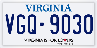 VA license plate VGQ9030