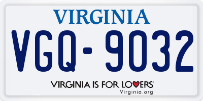 VA license plate VGQ9032