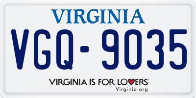 VA license plate VGQ9035