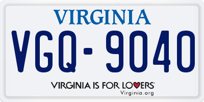VA license plate VGQ9040