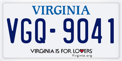 VA license plate VGQ9041