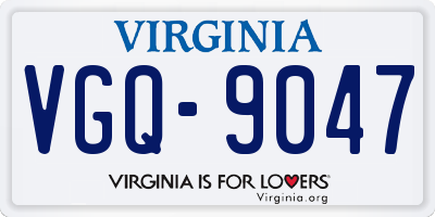 VA license plate VGQ9047