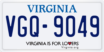 VA license plate VGQ9049