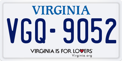 VA license plate VGQ9052