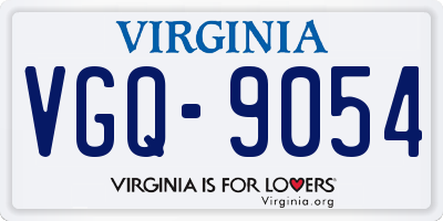 VA license plate VGQ9054