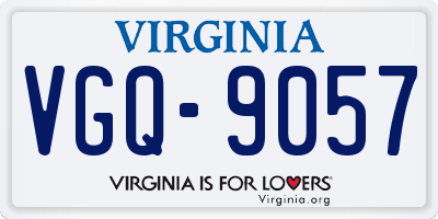 VA license plate VGQ9057