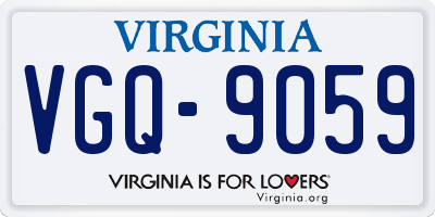 VA license plate VGQ9059