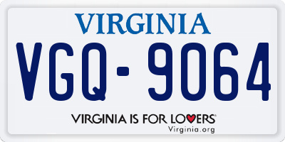 VA license plate VGQ9064