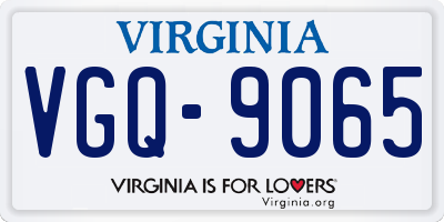 VA license plate VGQ9065