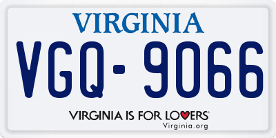 VA license plate VGQ9066