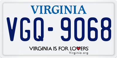 VA license plate VGQ9068