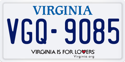 VA license plate VGQ9085