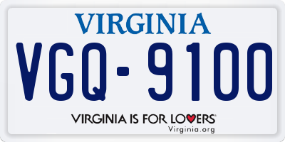 VA license plate VGQ9100