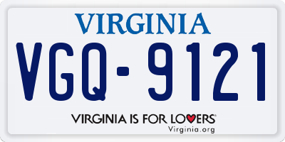 VA license plate VGQ9121