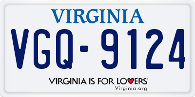 VA license plate VGQ9124