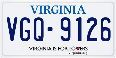 VA license plate VGQ9126