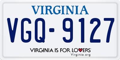 VA license plate VGQ9127