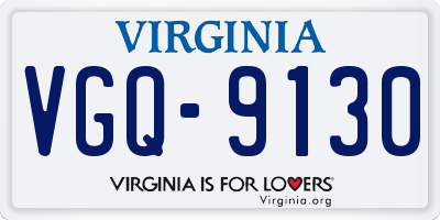 VA license plate VGQ9130