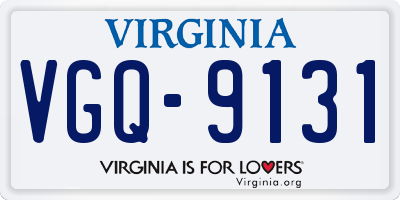 VA license plate VGQ9131