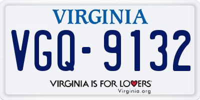 VA license plate VGQ9132