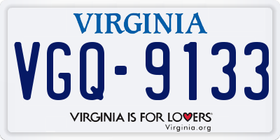 VA license plate VGQ9133