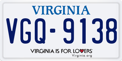 VA license plate VGQ9138