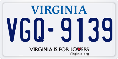 VA license plate VGQ9139