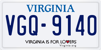 VA license plate VGQ9140