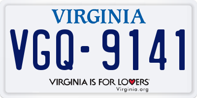 VA license plate VGQ9141