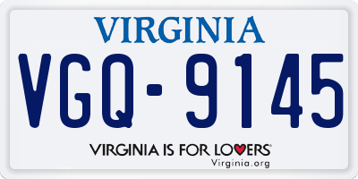 VA license plate VGQ9145