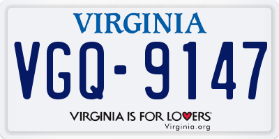 VA license plate VGQ9147