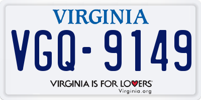 VA license plate VGQ9149