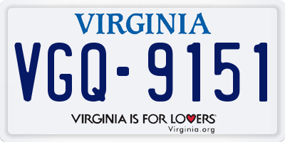 VA license plate VGQ9151