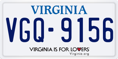 VA license plate VGQ9156