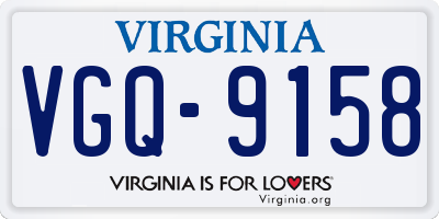 VA license plate VGQ9158
