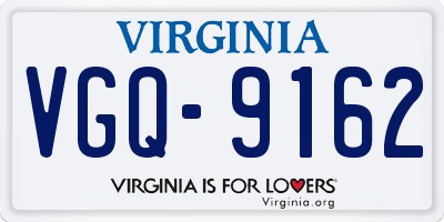 VA license plate VGQ9162