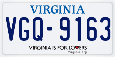 VA license plate VGQ9163