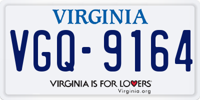 VA license plate VGQ9164