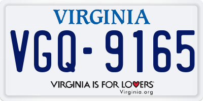 VA license plate VGQ9165