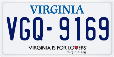 VA license plate VGQ9169