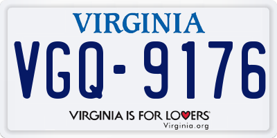 VA license plate VGQ9176