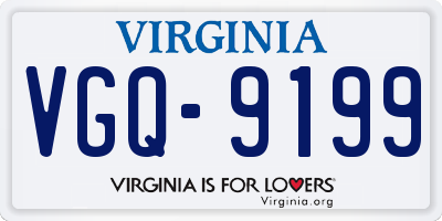 VA license plate VGQ9199