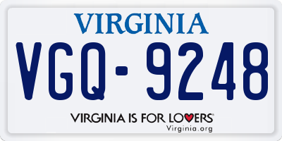 VA license plate VGQ9248
