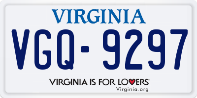 VA license plate VGQ9297
