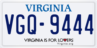 VA license plate VGQ9444